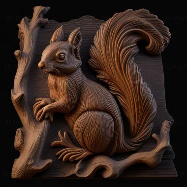 3D model squirrel (STL)